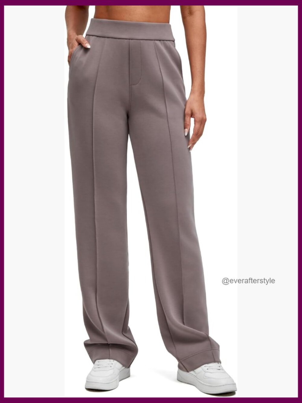 Modal Soft Straight Leg Sweatpants - High Waist Lounge Pants with Pockets